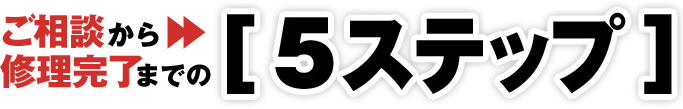 ご相談から修理完了までの5ステップ